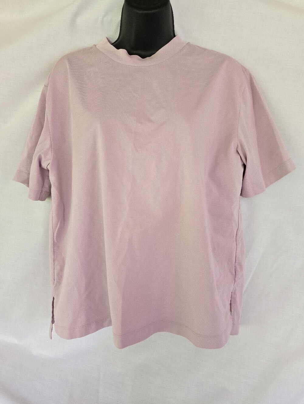 UNIQLO▪️AIRism Cotton Classic Relaxed Scoop Neck T-shirt in Dusty Mauve - Picture 2 of 10